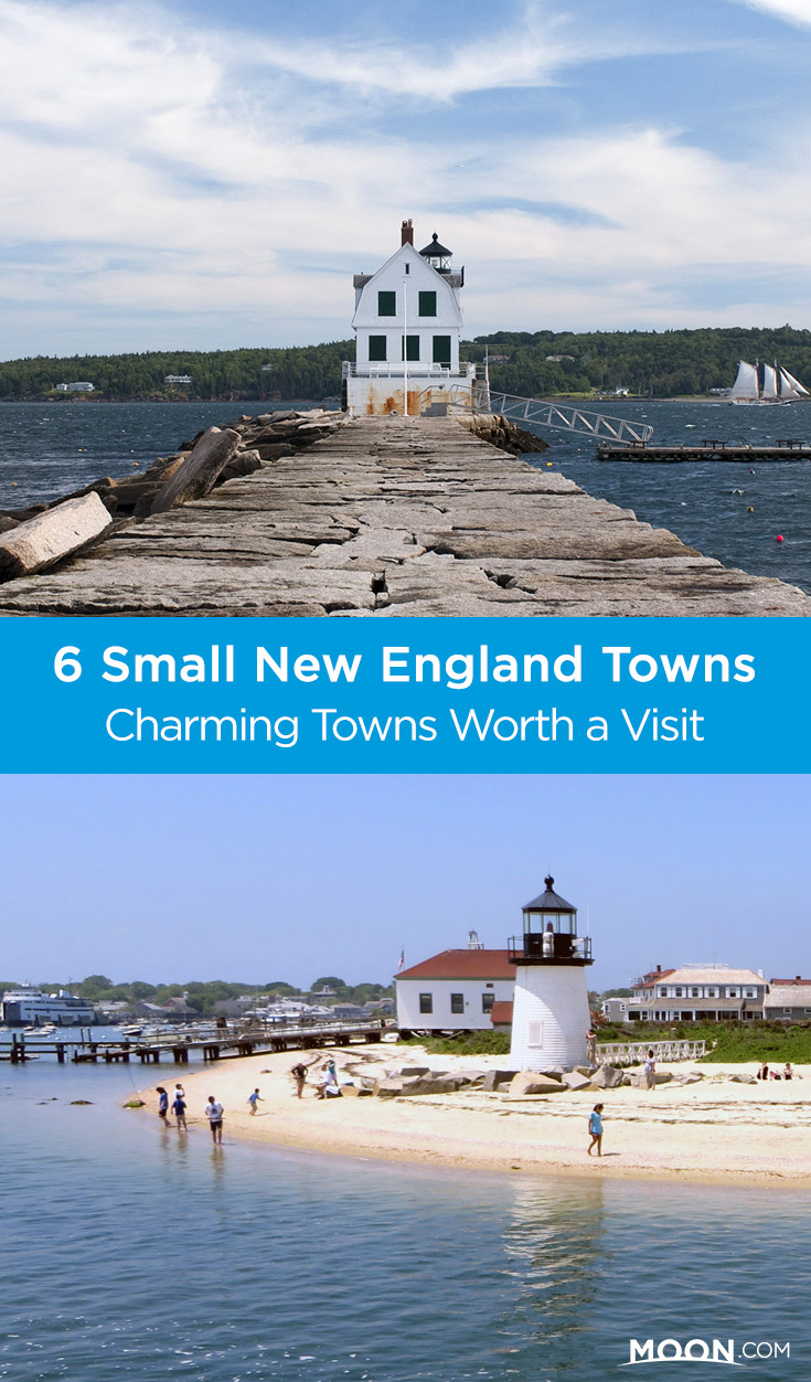 Charming New England towns pinterest graphic