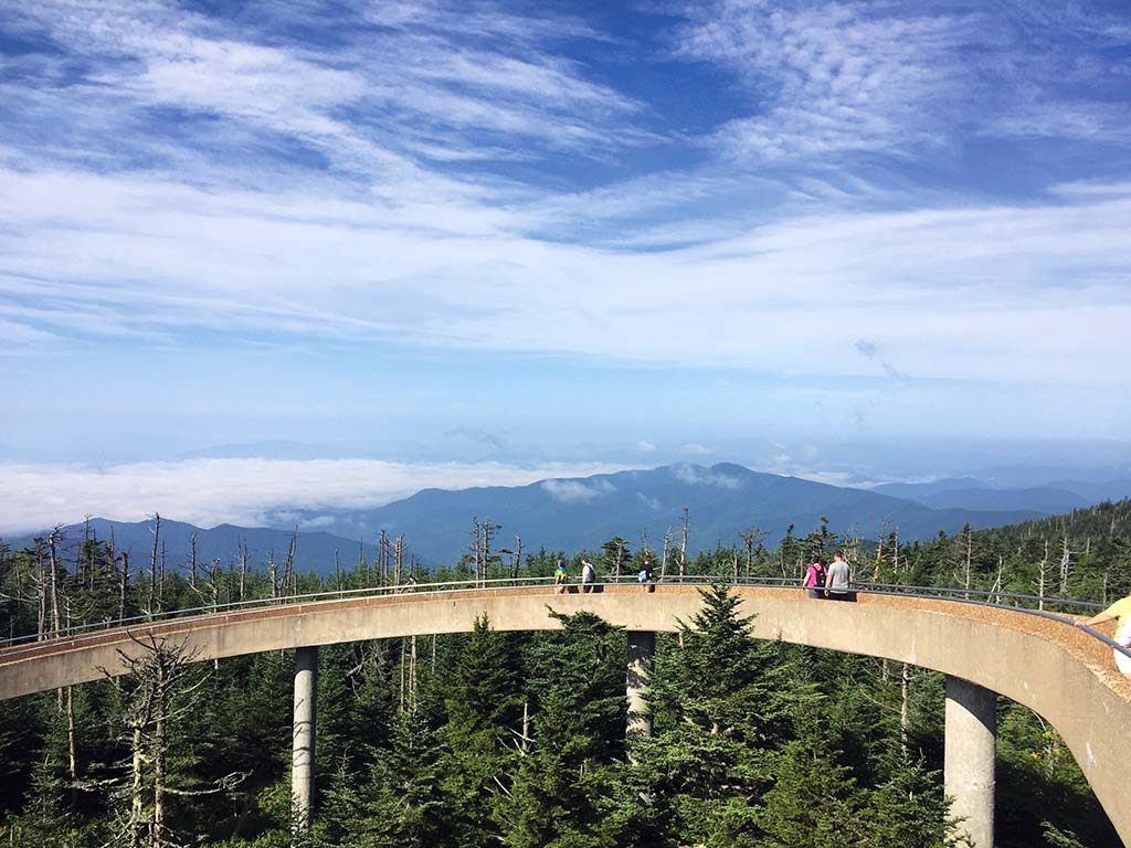 The ramp to the viewing platform on Clingmans Dome