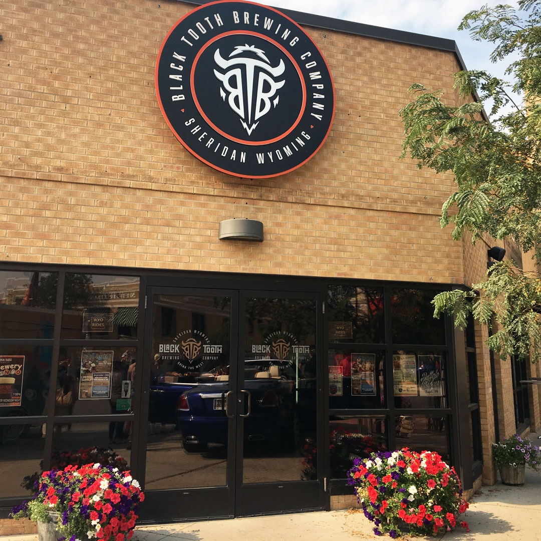 storefront of Black Tooth Brewing Company in Sheridan, Wyoming