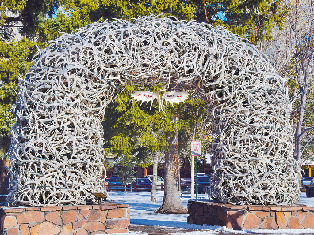 antler archway in Wyoming