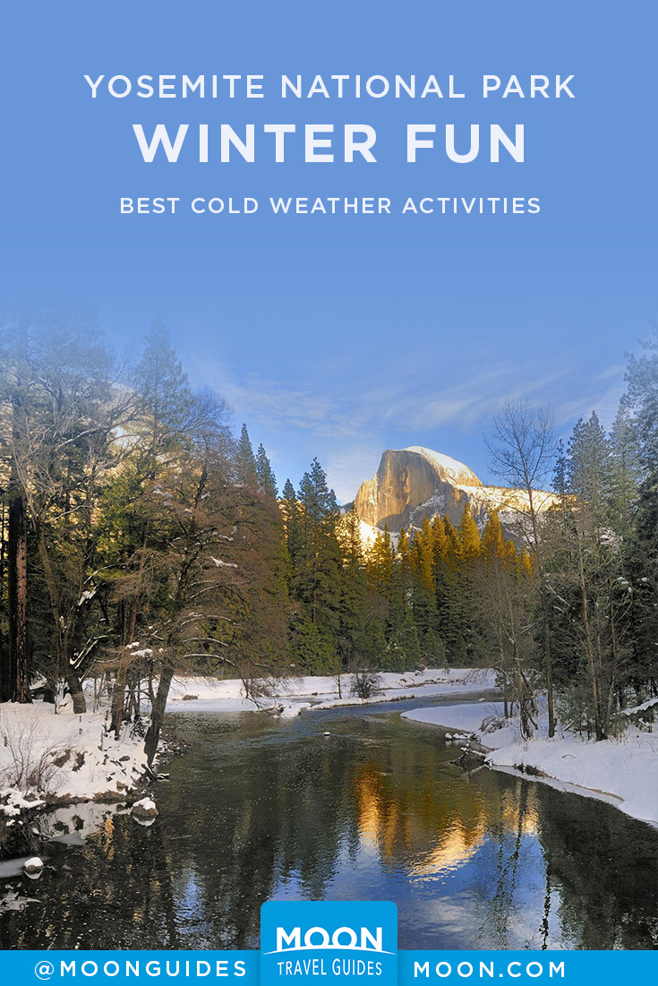 Yosemite in Winter Pinterest Graphic