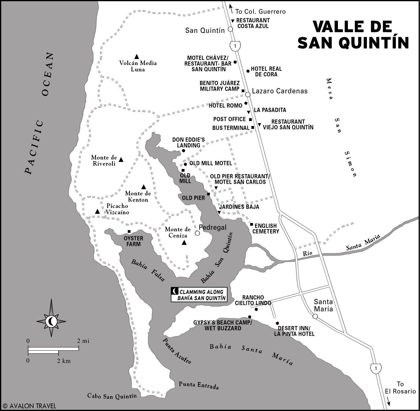 Map of Valle de San Quintin Mexico