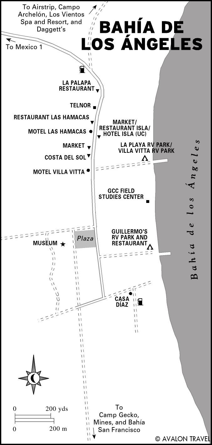 Map of Bahia de los Angeles, Mexico
