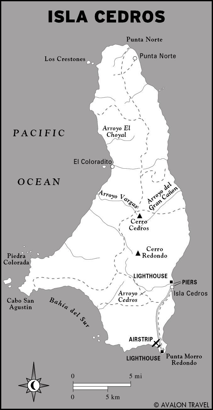 Map of Isla Cedros, Mexico