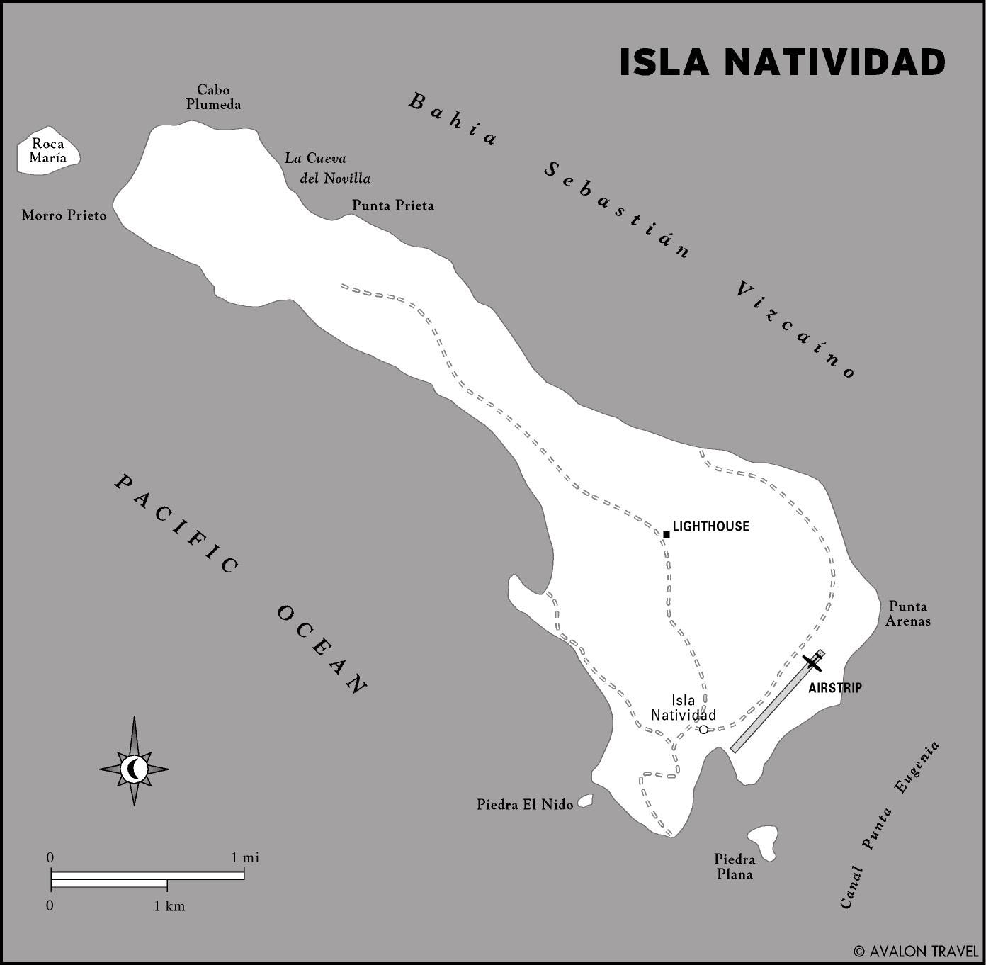 Map of Isla Natividad, Mexico