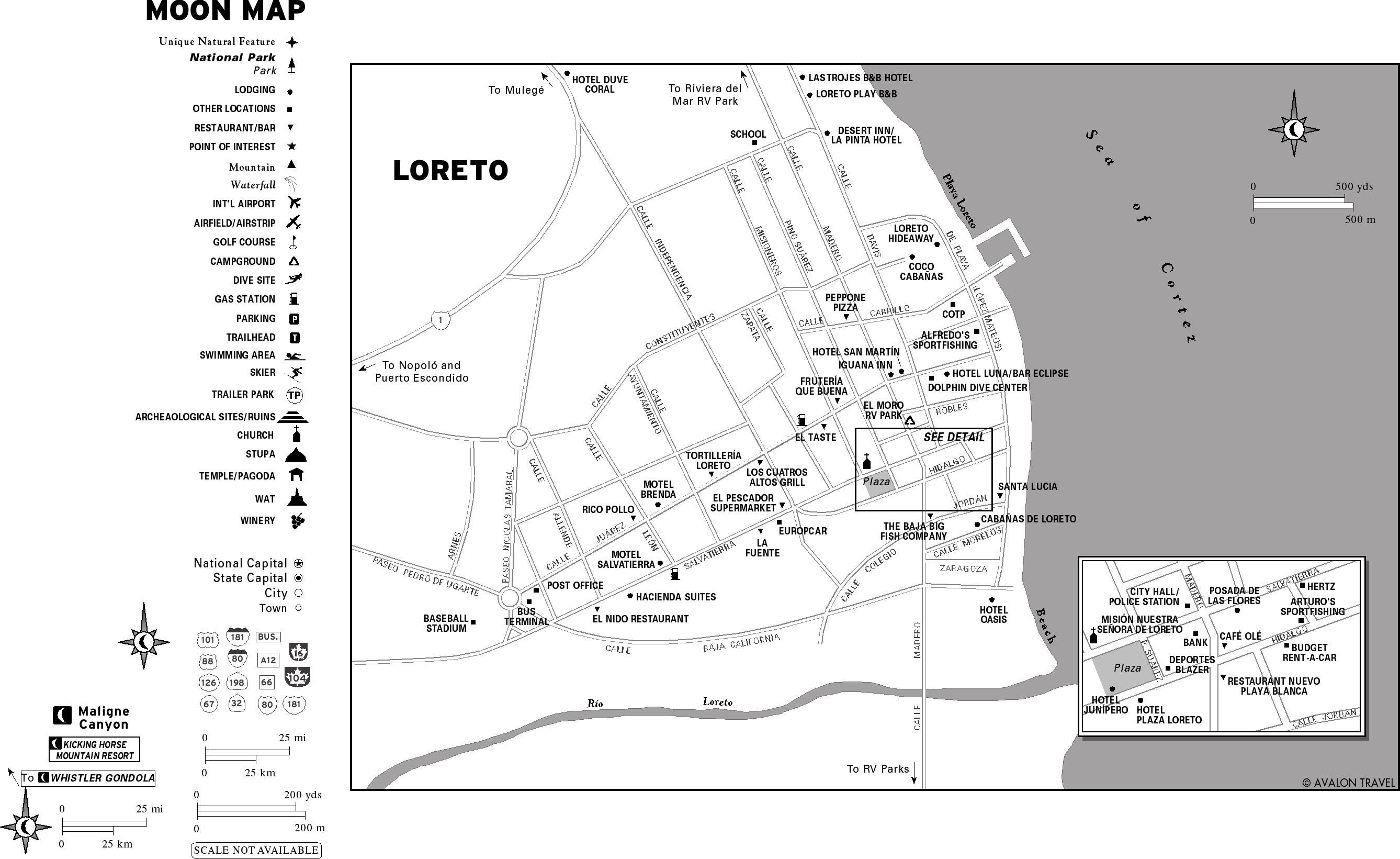 Map of Loreto, Mexico