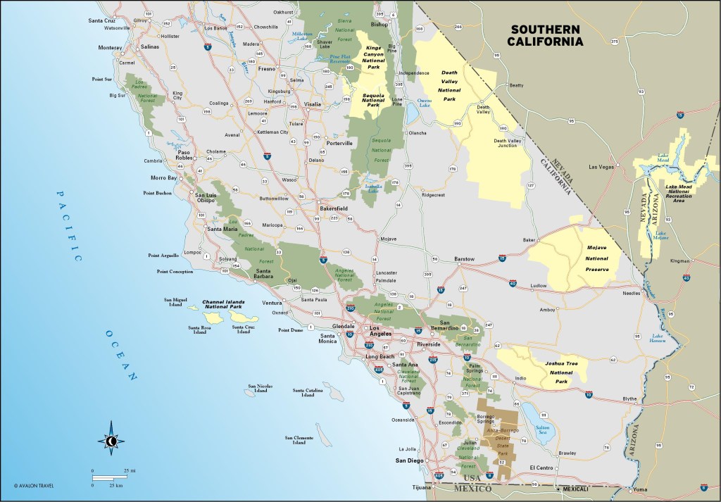map of southern california