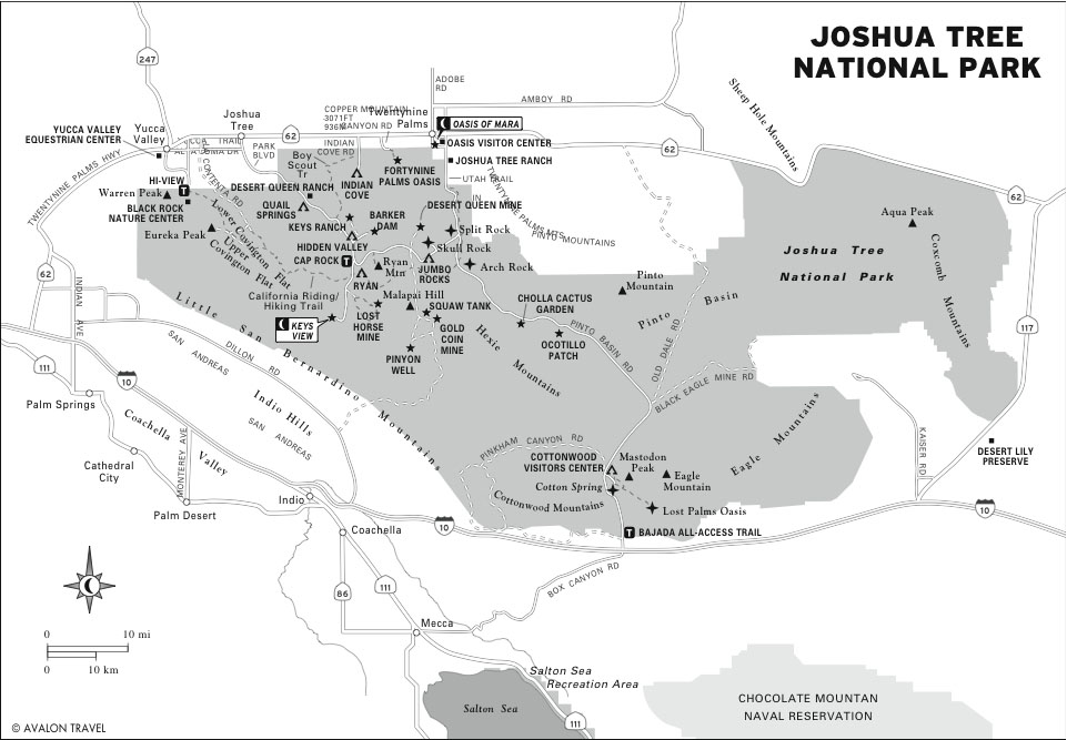 Map of Joshua Tree National Park in California