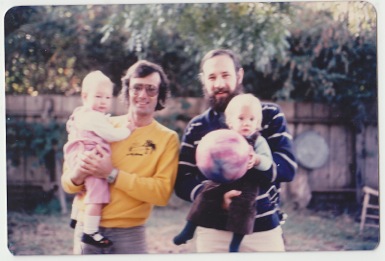 Bill and Tony Wheeler with babies