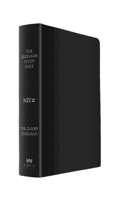 The Jeremiah Study Bible, NIV: (Black w/ burnished edges) Leatherluxe®