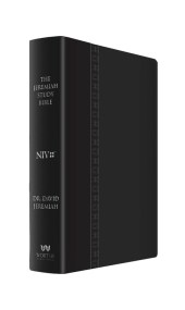 The Jeremiah Study Bible, NIV (Large Print Edition, Black w/ Burnished Edges) Leatherluxe