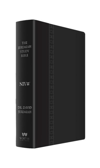 The The Jeremiah Study Bible, NIV (Large Print, Black W/ Burnished Edges) Leatherluxe W/Thumb index
