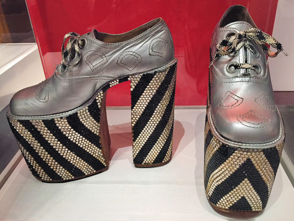 glittery platform shoes worn by elton john