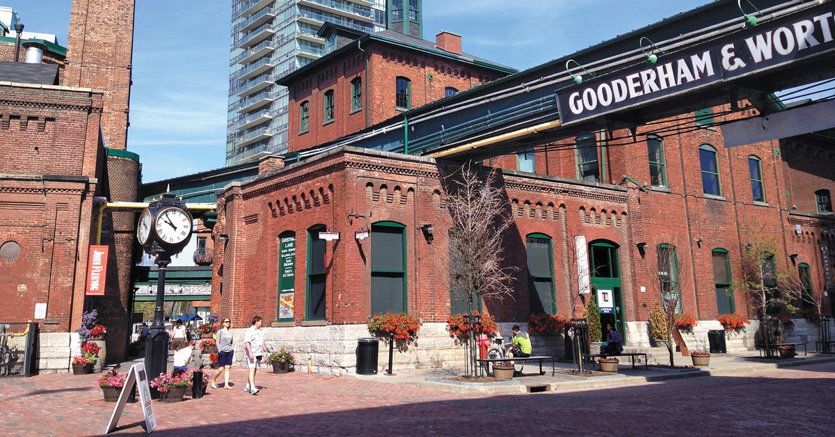 street in toronto distillery district