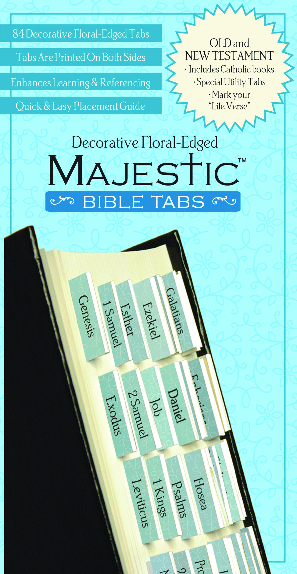 Decorative Floral Edged Bible Tabs