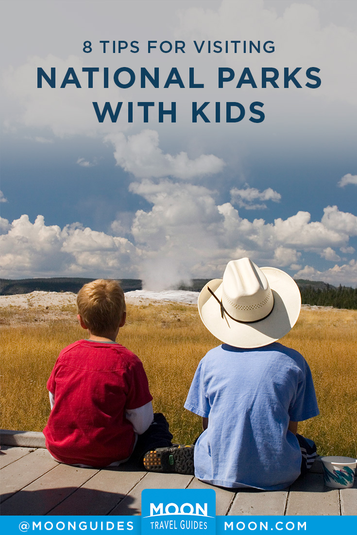 national parks with kids pinterest graphic