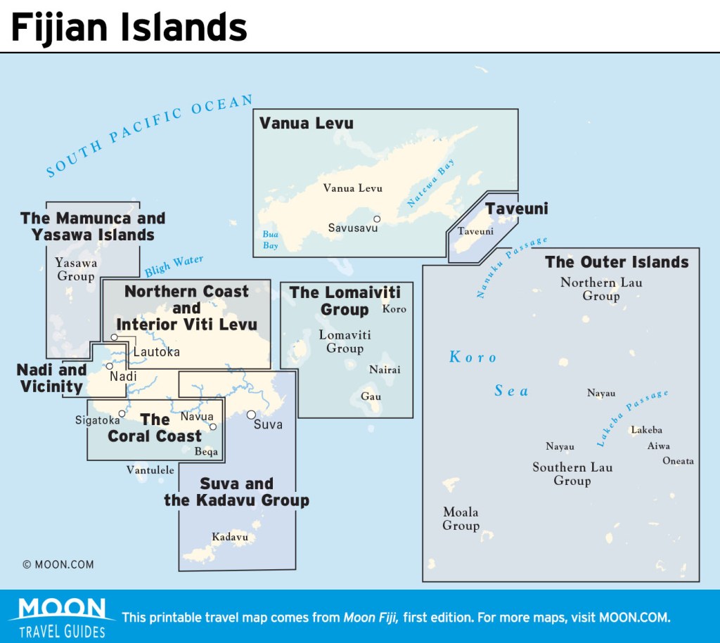 map of fiji islands