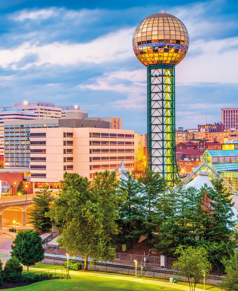 view of Knoxville skyline