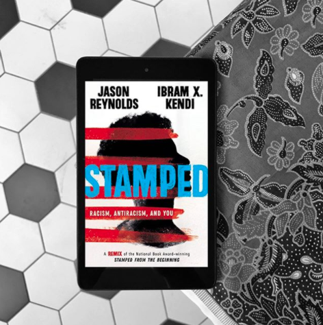 NOVL - Instagram image of book cover for 'Stamped' by Jason Reynolds and Ibram X. Kendi