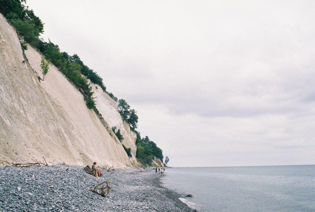 cliffside beach scene