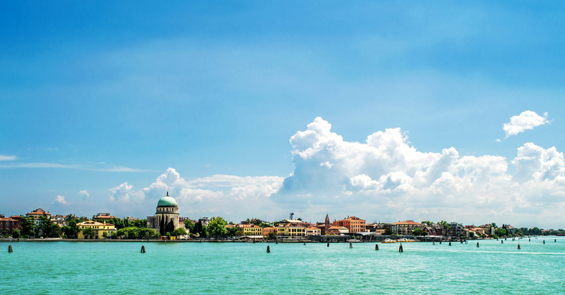 Lido Venice panorama of the island