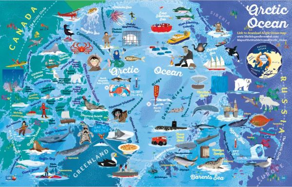 Arctic Ocean from Maps of the World's Oceans
