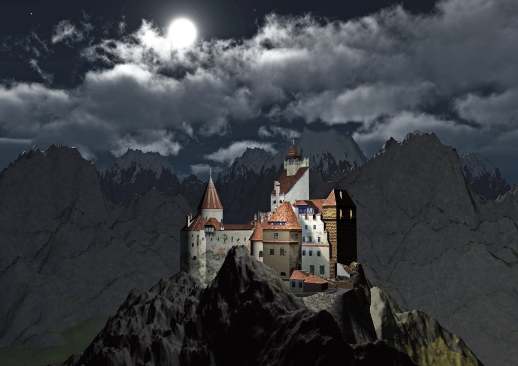 Bran Castle night view, Transylvania, Romania