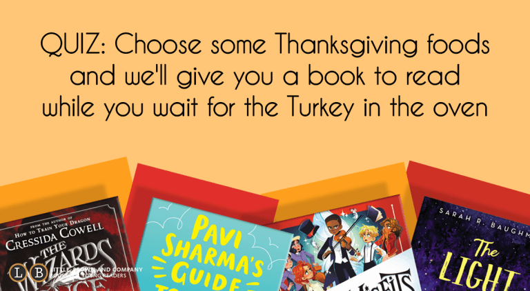 Choose some Thanksgiving foods, get a book to read while you wait for the turkey in the oven!