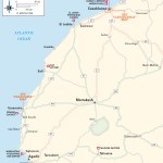 travel map of casablanca and the south atlantic coast of morocco