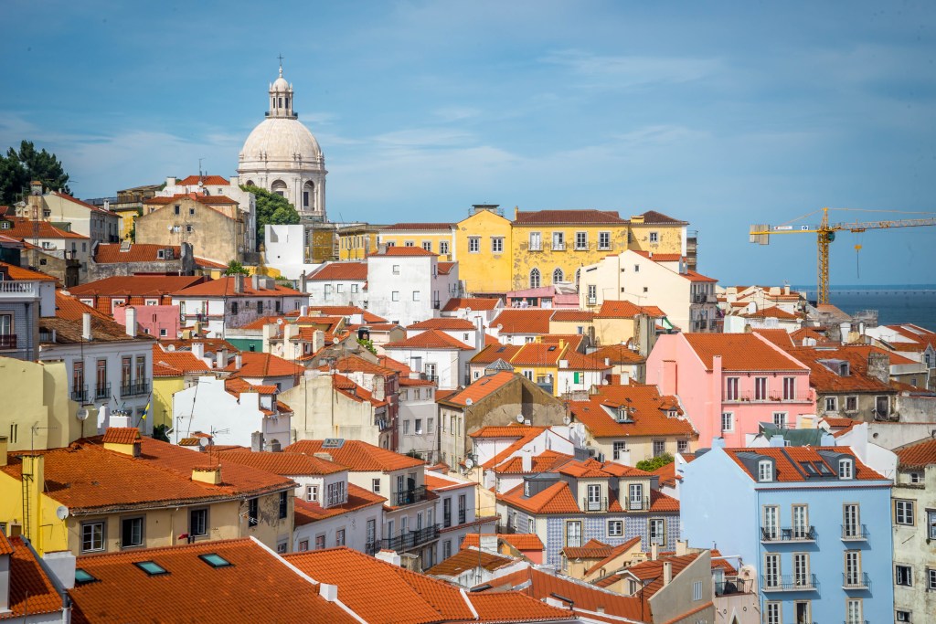 Rooftops in Alfama, Lisbon.