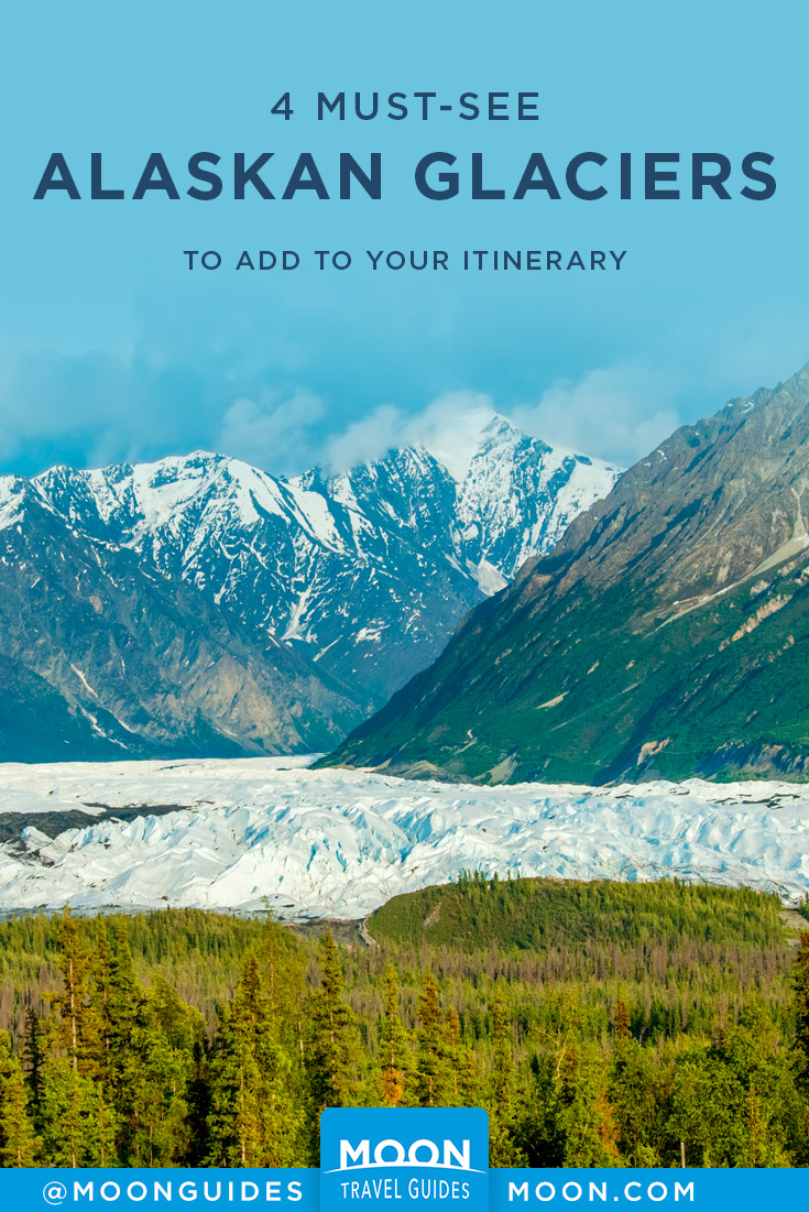 pinterest graphic with overlaid text that says best alaskan glaciers to add to your itinerary