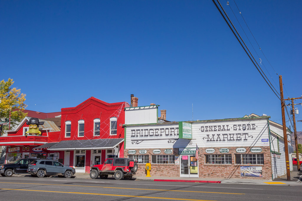 Photo of shops in Main Street Bridgeport California