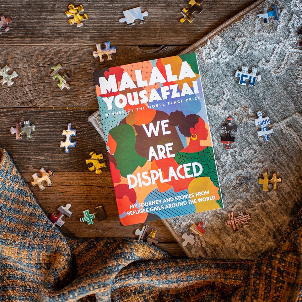 Instagram image of the book "We Are Displaced" b Malala Yousafzai