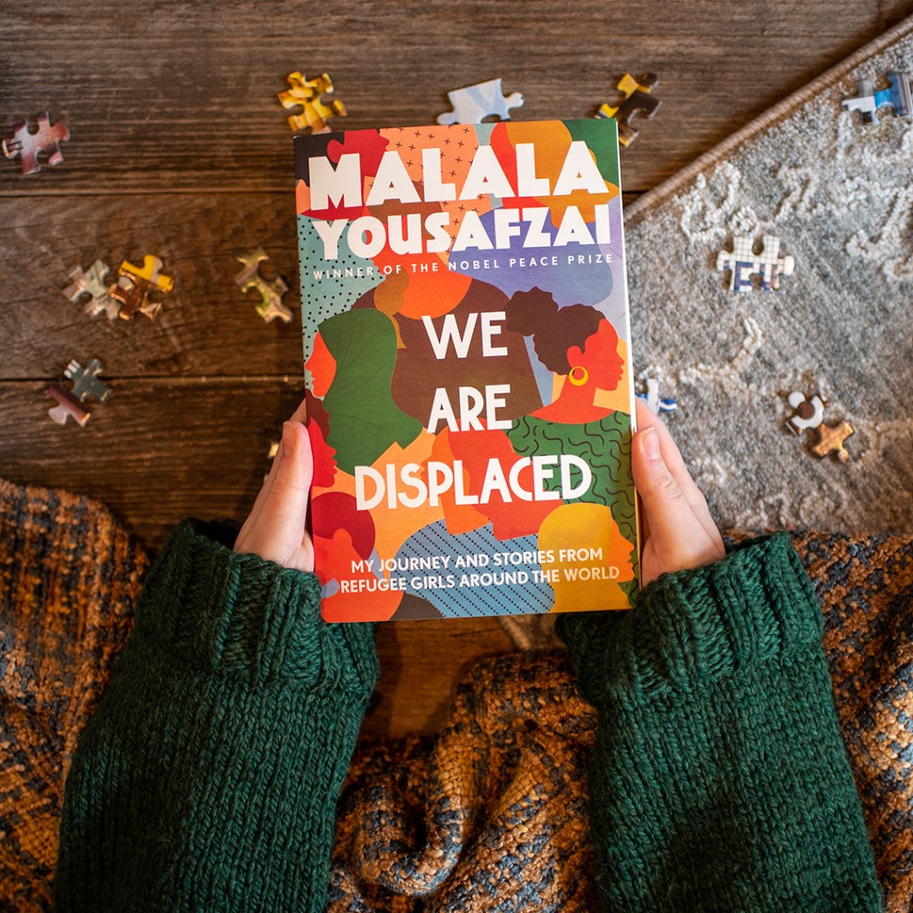 Instagram image of the book "We Are Displaced" b Malala Yousafzai