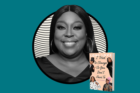 Loni Love image promoting book for Marie Claire