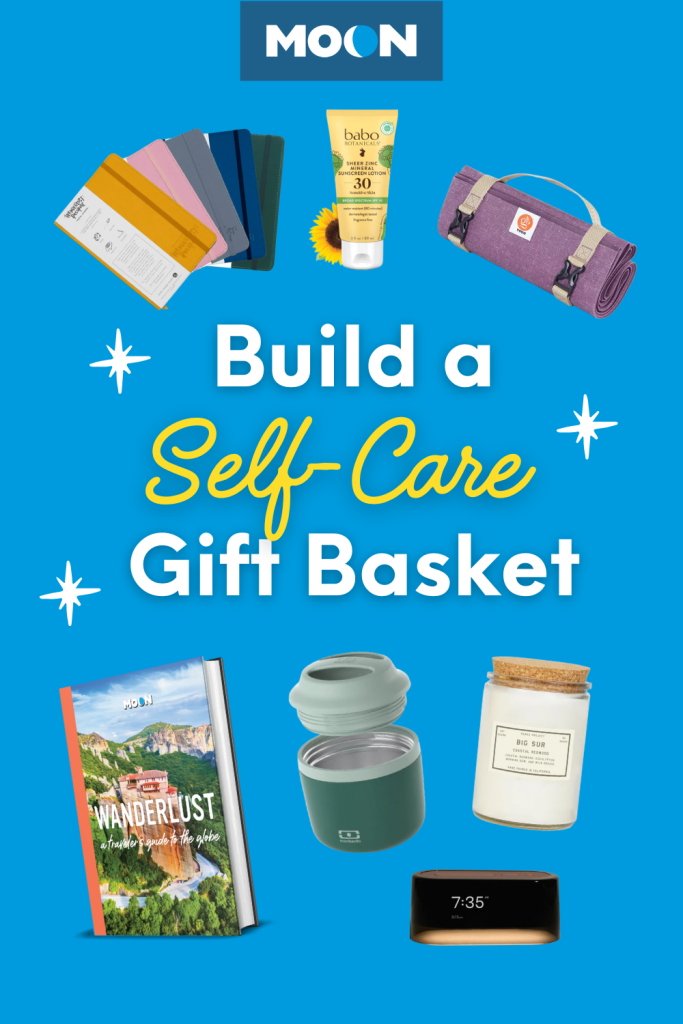 colorful pin graphic with images of gifts scattered around the heading title