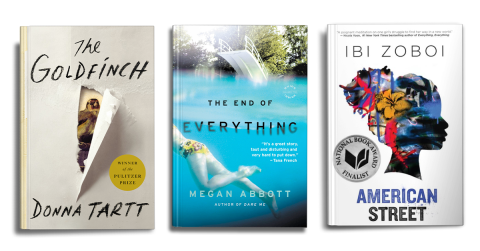 three books on white background