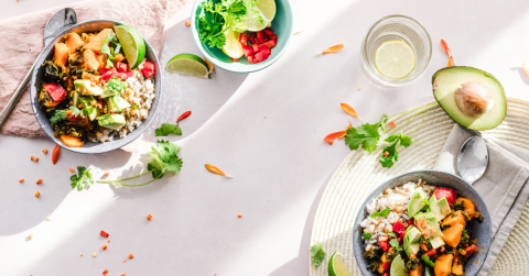 vegetarian bowls of food