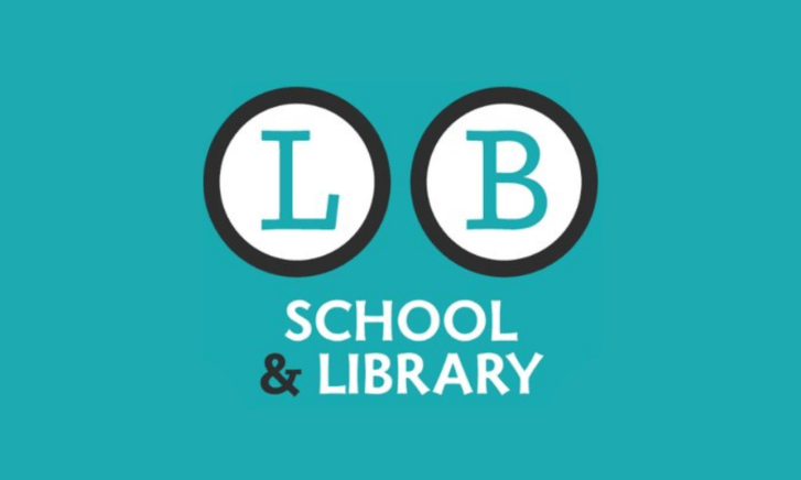 Little Brown School and Library on a teal background