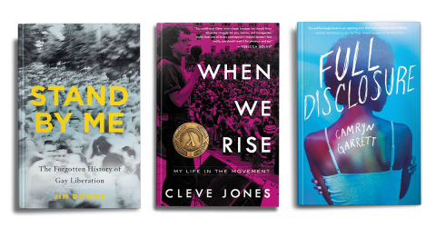 three books about AIDS on a white background