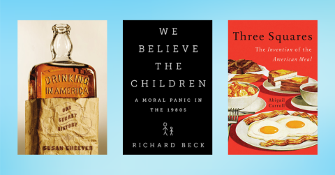 Three Books About Social History on a blue background