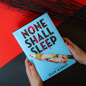 NOVL - Instagram image of book cover for 'None Shall Sleep' by Ellie Marney