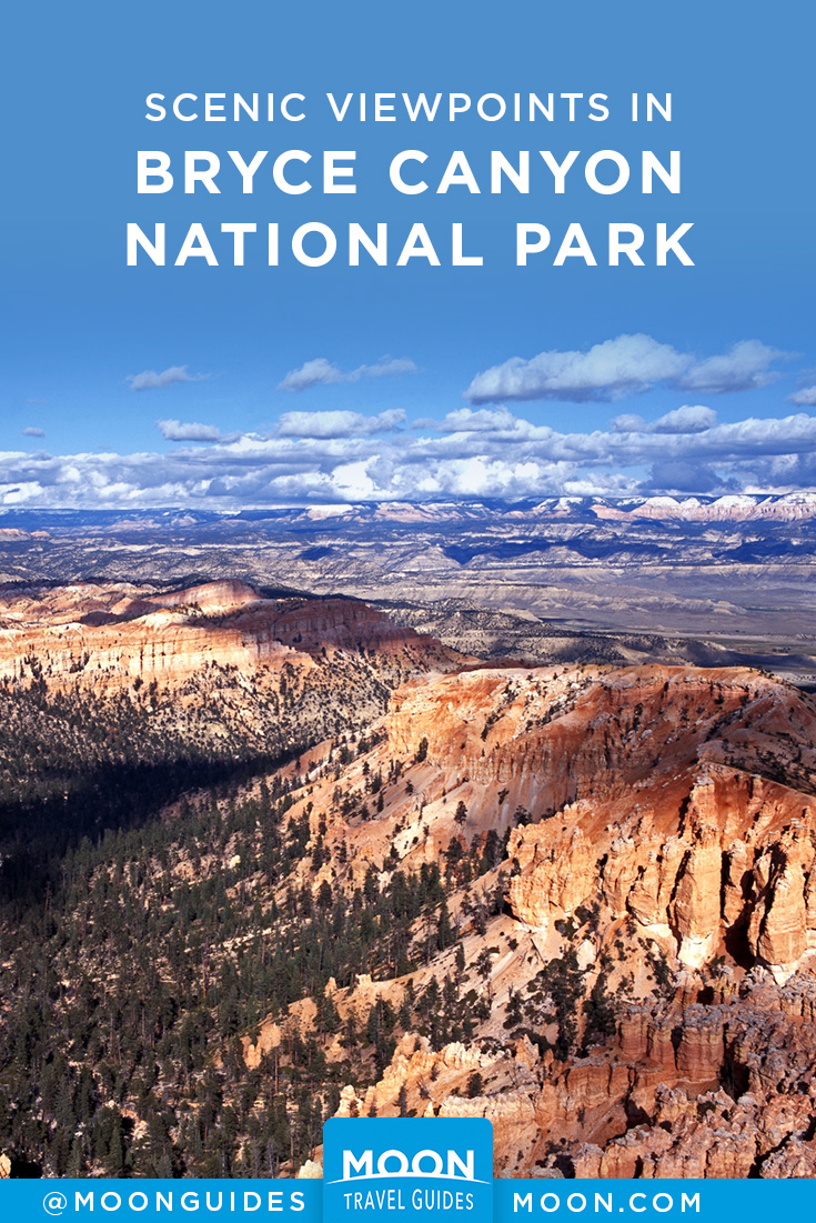 pinterest graphic with a photo of bryce canyon natioanl park and overlaid text reading scenic viewpoints in bryce canyon