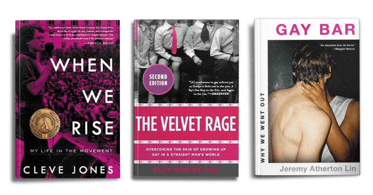 three books for Pride on a white background