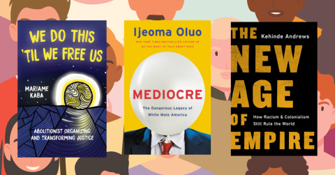 3 Books About Anti-Racism on a Background with People