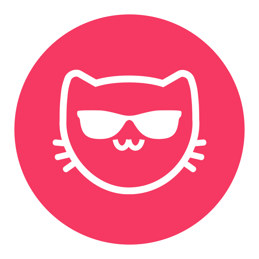 Illustrated graphic depicting a cat wearing sunglasses