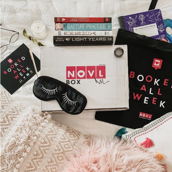 NOVLBox featuring YA books and other various items