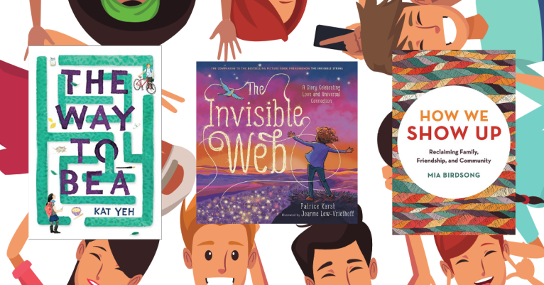 3 Children's Book on a Background with Happy Children