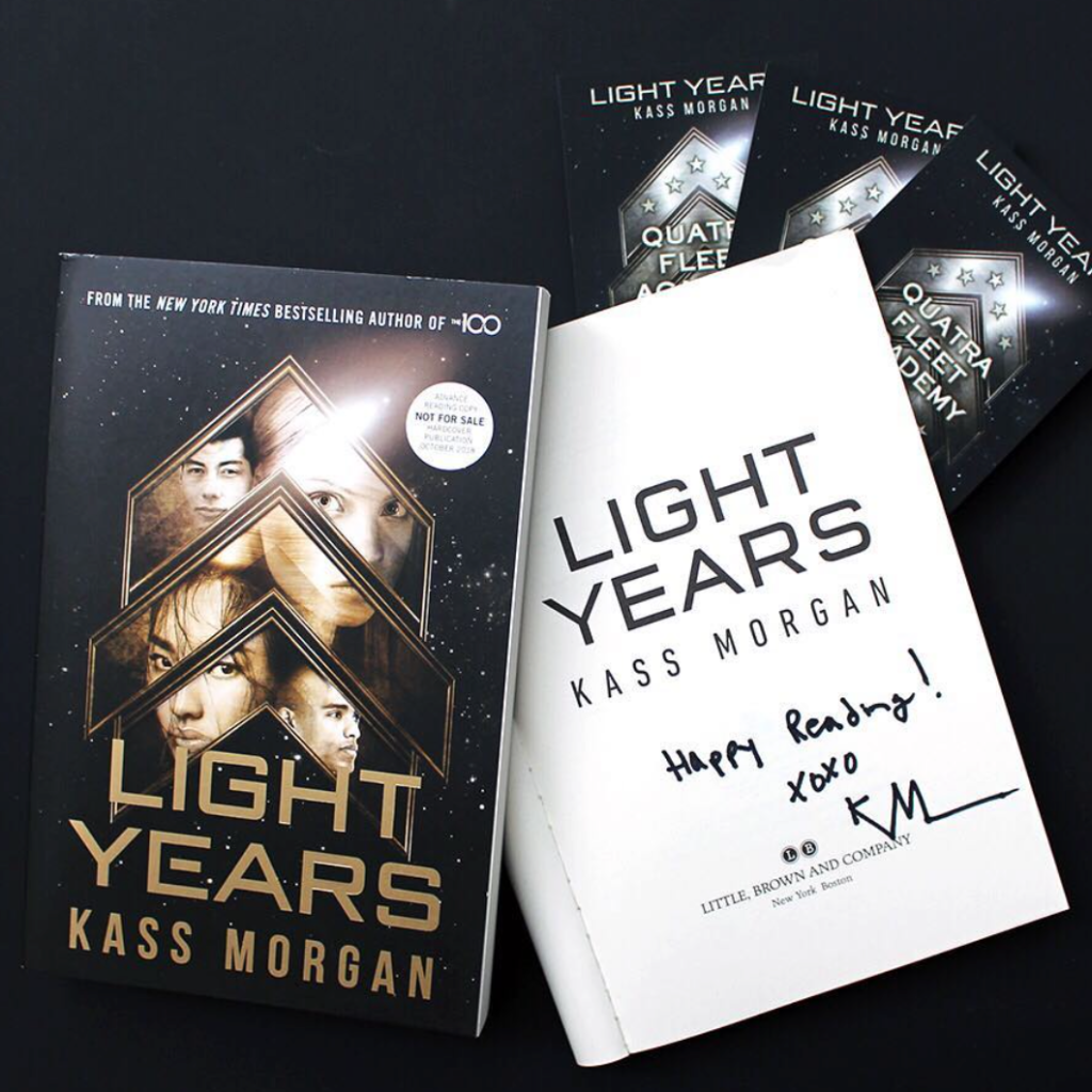 Instagram image of the book "Light Years" by Kass Morgan