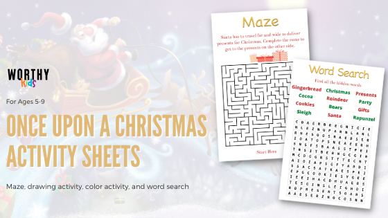 Once Upon a Christmas Activity Sheets (Ages 5-9)